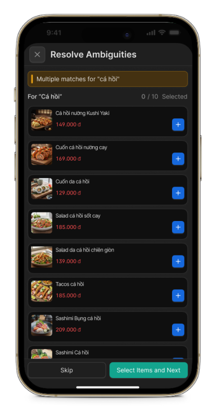 POS smart note — step 3