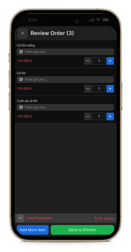POS smart note — step 5
